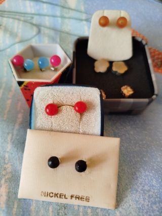 lote de pendientes y colgantes varios semillas