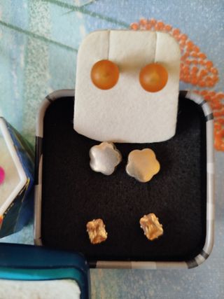 lote de pendientes y colgantes varios semillas