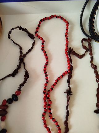 lote de pendientes y colgantes varios semillas