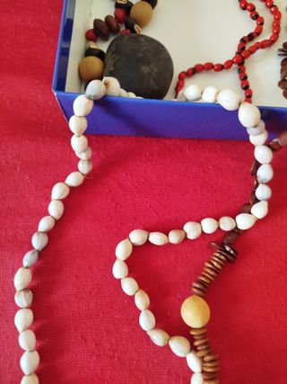 lote de pendientes y colgantes varios semillas