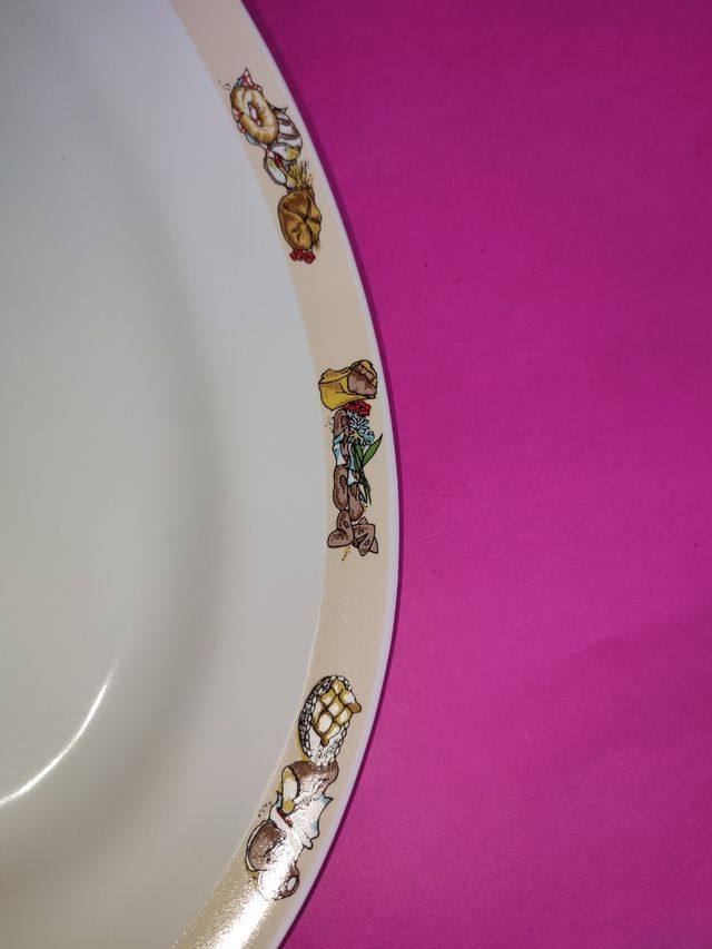 Piatto ovale da portata vintage