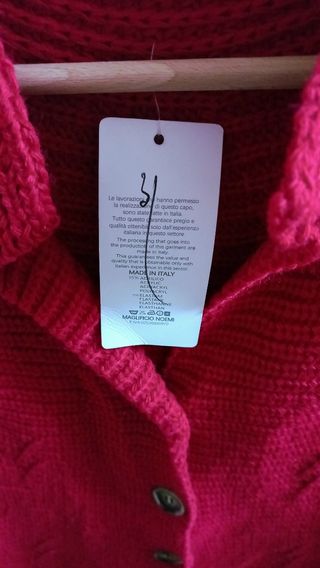 Set maglia cardigan smanicato.