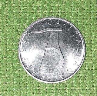Moneta da lire 5 del 1974