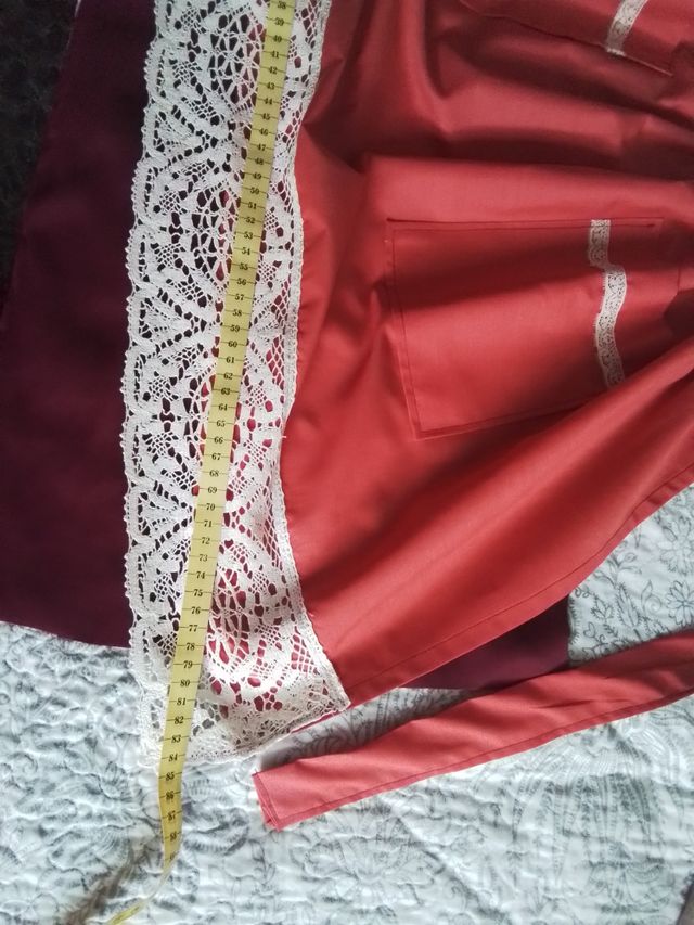 Traje baturra aldeana, DELANTAL, niña 2-3 años