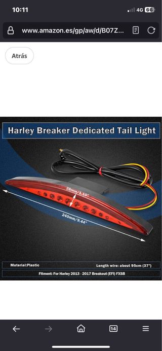 Luz led trasera moto