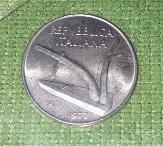 Moneta da lire 10 del 1977