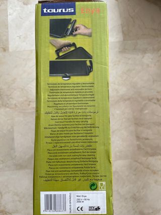 Plancha lisa para cocinar TAURUS: sin estrenar