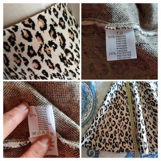 Falda animal print Jean Louis Francoise 36-38. 