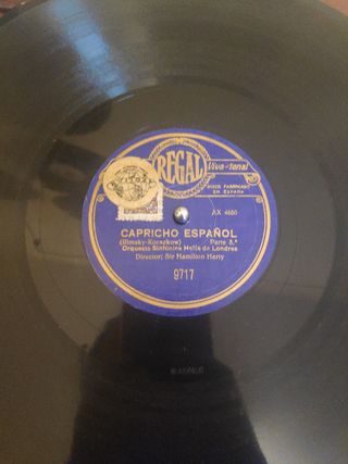 Disco de gramófono: Capricho español