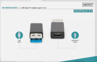 ADATTATORE USB C FEMM.-USB A MASC. DIGITUS nuovo