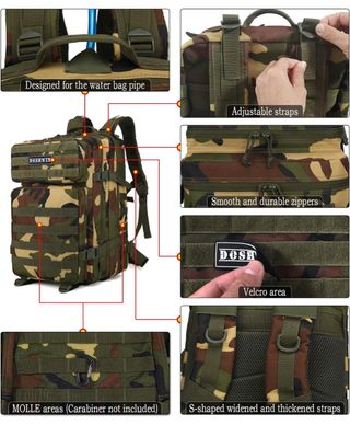 Mochila Táctica Militar Camuflaje Molle Assault Pa