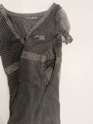 Abito estivo nero a pois Liu Jo 100% seta S