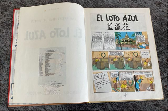 El Loto Azul. Las Aventuras de Tintín.
