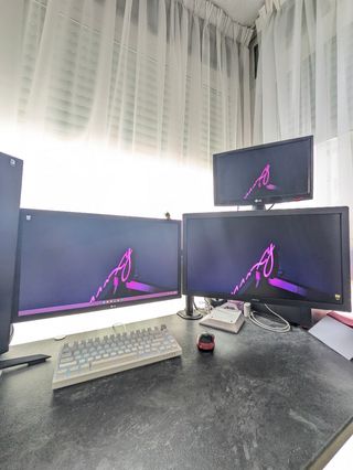 Soporte monitor doble