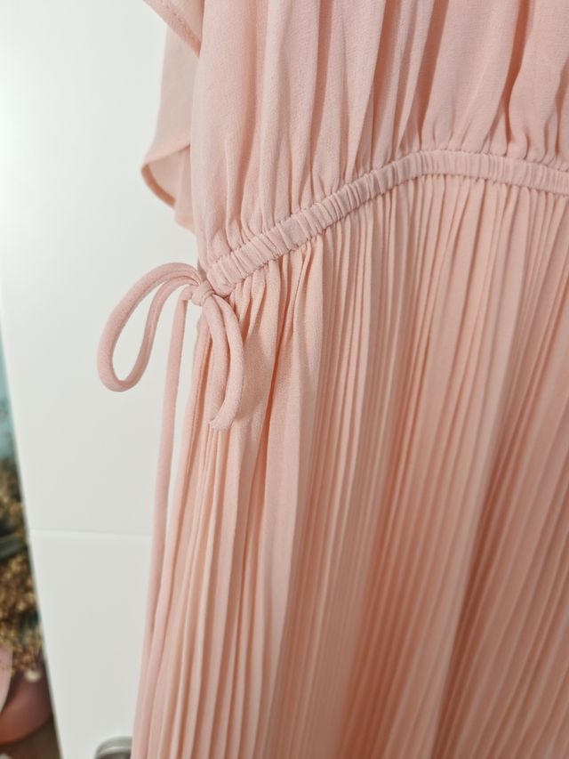 Vestido gasa XXL talla grande rosa H&M