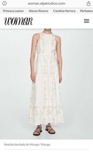 Vestido midi mujer mango