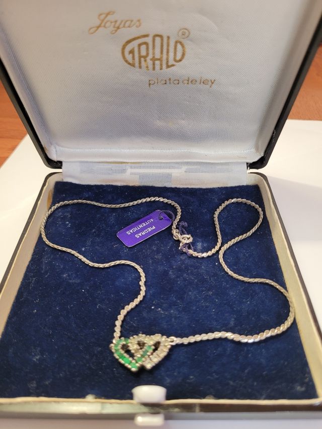 Conjunto de plata y piedras naturales