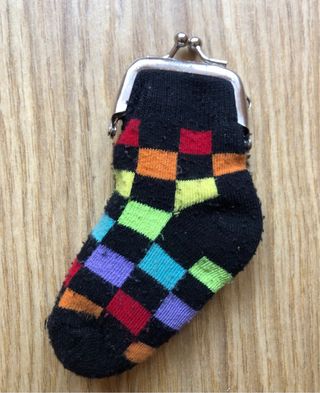 Mini monedero calcetin