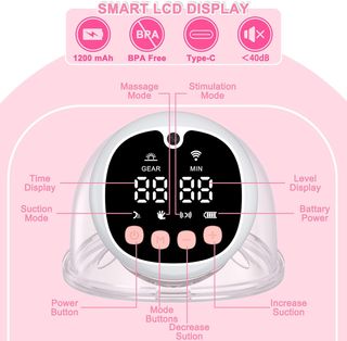 Tiralatte elettrico indossabile con display, NUOVO