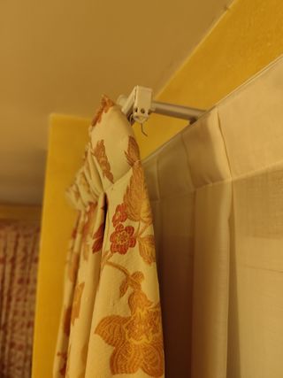 Cortinas salon loneta flores