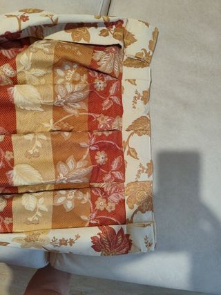 Cortinas salon loneta flores