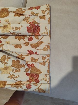 Cortinas salon loneta flores