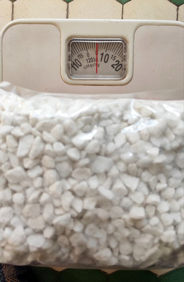 Grava decorativa blanca (5kg)