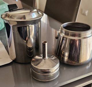 Caffettiera anni 90 acciaio 18/10