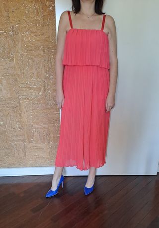 Tuta jumpsuit plissettata