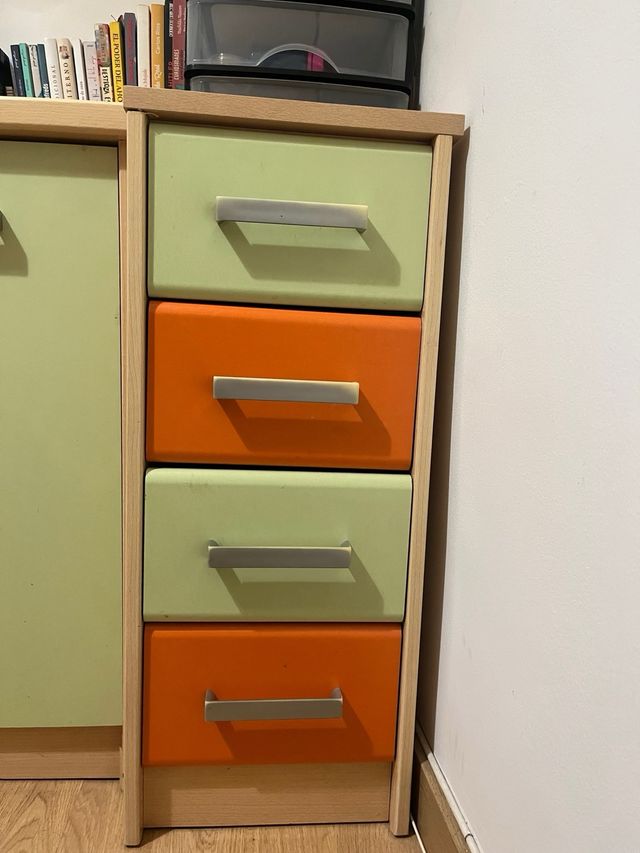 Armario mediano y cajoneras 