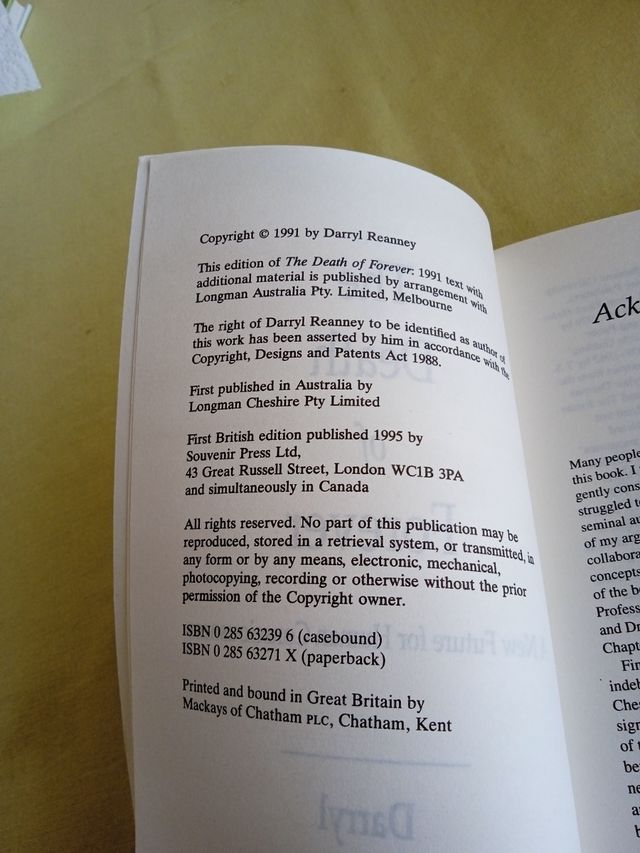 The Death of forever