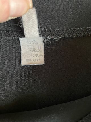 Gonna nera diritta fresco di lana tg.L