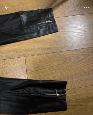 Pantalones cuero negros Armani