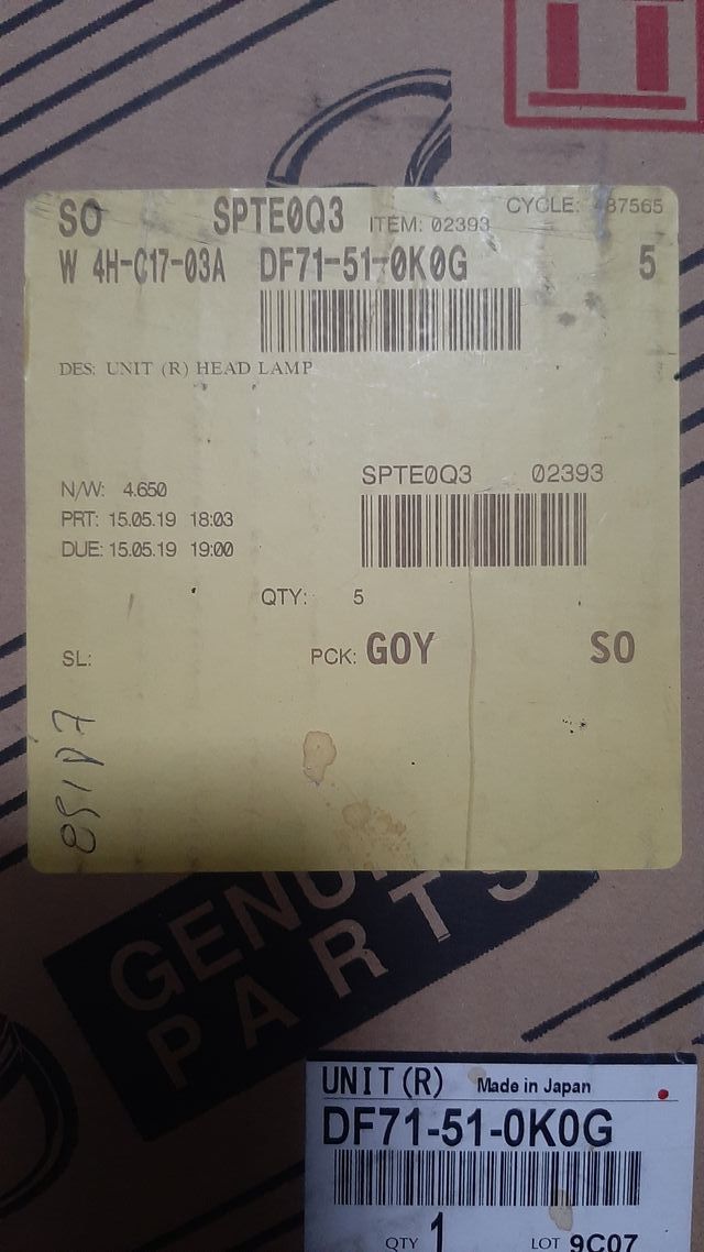 FARO MAZDA DF71-51-0K0G Made in Japan