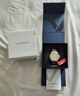 Reloj Viceroy Acero Oro Zafiro Nuevo 