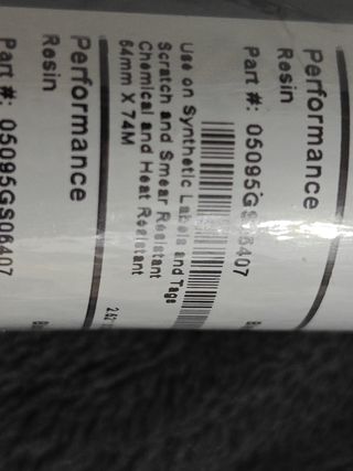 Zebra cinta Ribbon performance resin