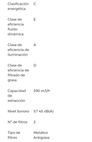 Campana extractora telescópica CATA. 