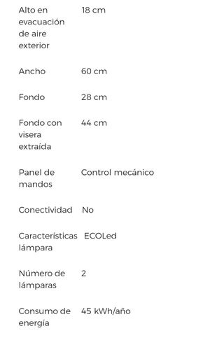 Campana extractora telescópica CATA. 
