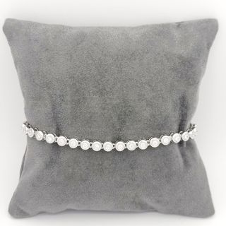 Pulsera Riviere chatones de Oro de 18k.