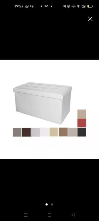 Pouf contenitore ecopelle