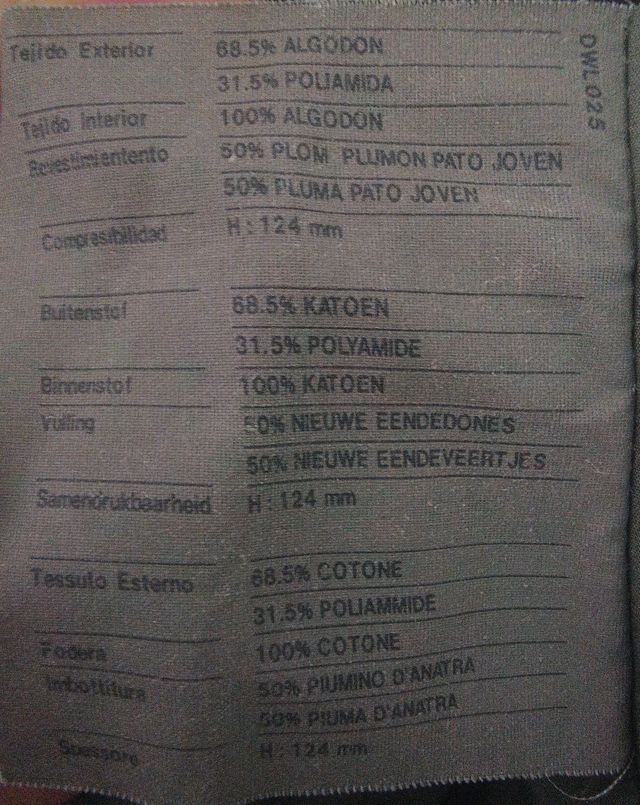 PLUMIFERO HOMBRE PLUMA AUTENTICA. CALIDAD SUPERIOR