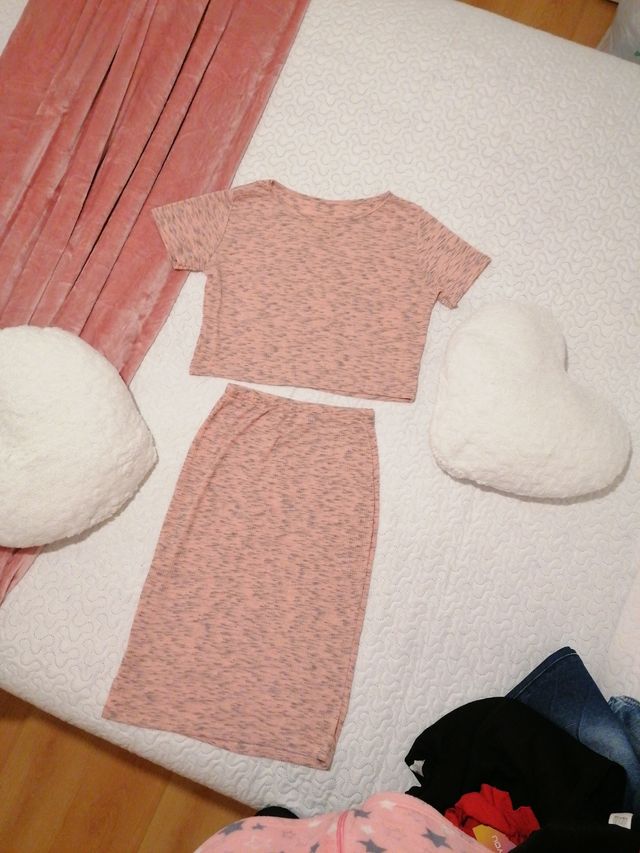 Conjunto 2 piezas falda y camiseta