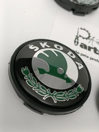 4x Tampas Buchas de llantas cubo Skoda 56mm