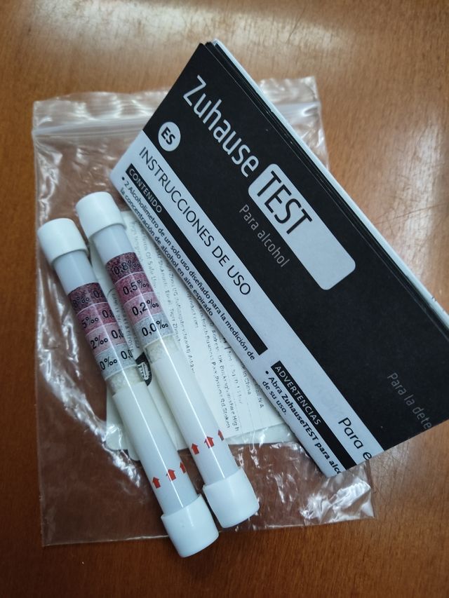 Test para prueba de alcolemia x 2 und.