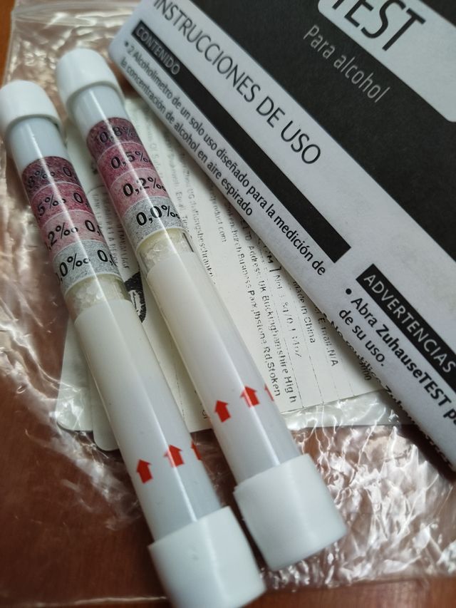 Test para prueba de alcolemia x 2 und.