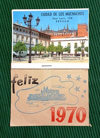 Calendario antiguo del año 1970