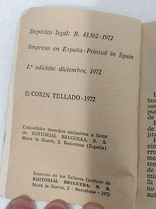 ANTIGUA MINI NOVELA BURGUERA AÑO 70  CORIN TELLADO