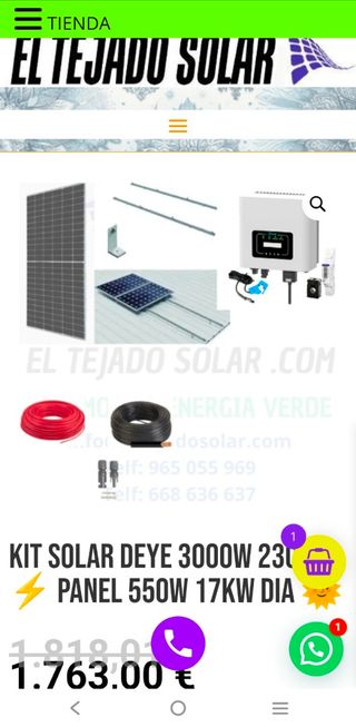 KIT SOLAR DEYE RED 3000W ON GRID