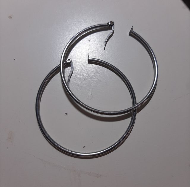 Pendientes de aro de acero inoxidable