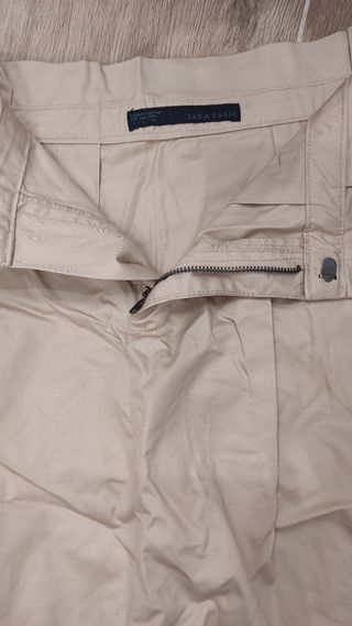 Falda beige Zara Basic talla L